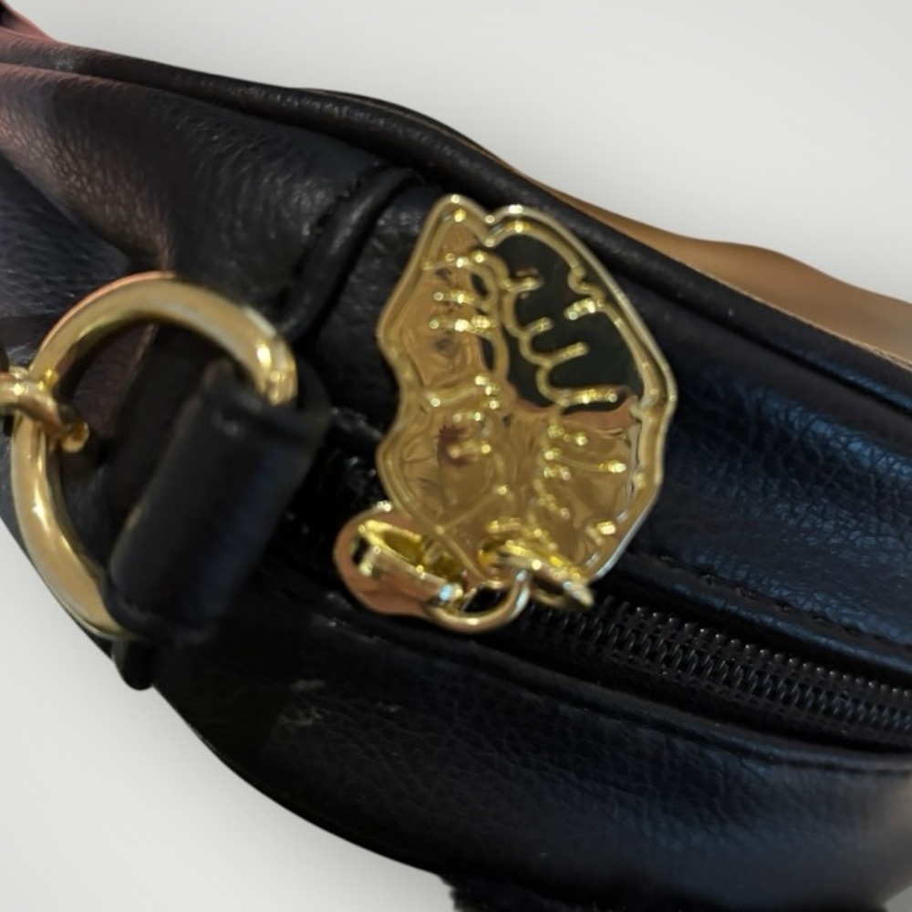 Betsey Johnson Black Round Unicorn Kitty Unikitty Canteen Crossbody Shoulder Bag - Picture 6 of 7